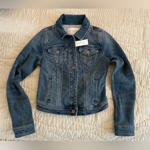 💙 NWT Pilcro women’s dark blue denim jacket slim cut sz XS 💙
